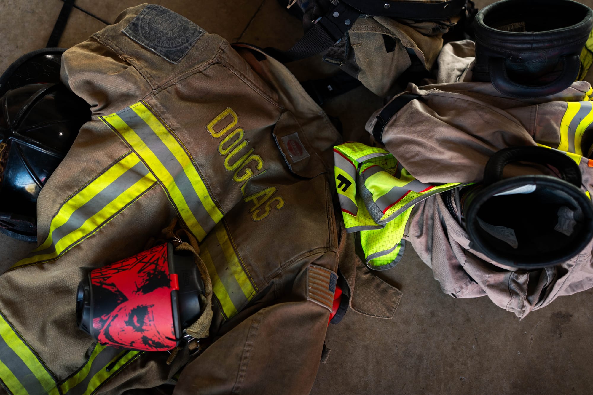 Firefighter gear detail