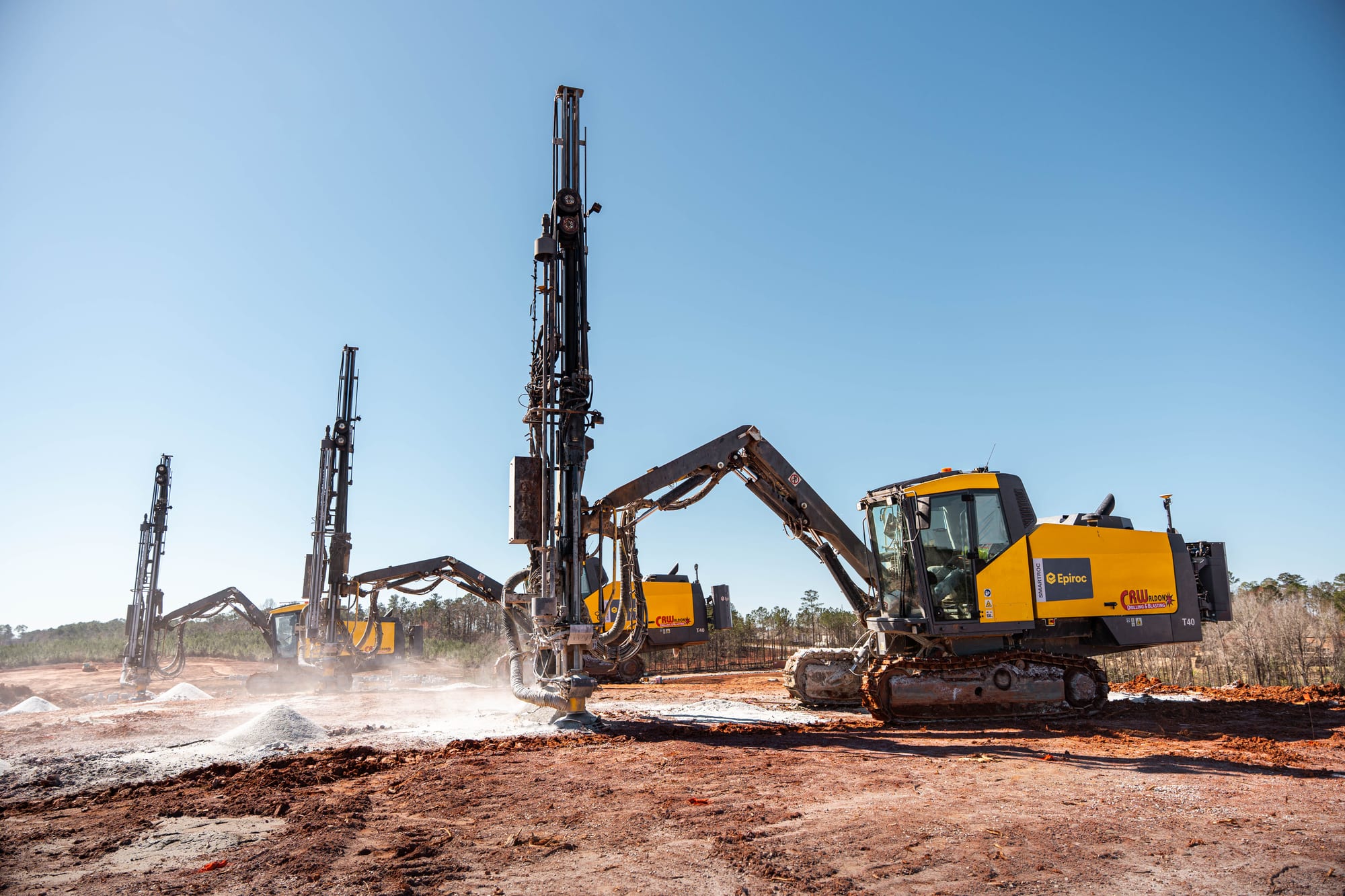 Heavy equipment construction site
