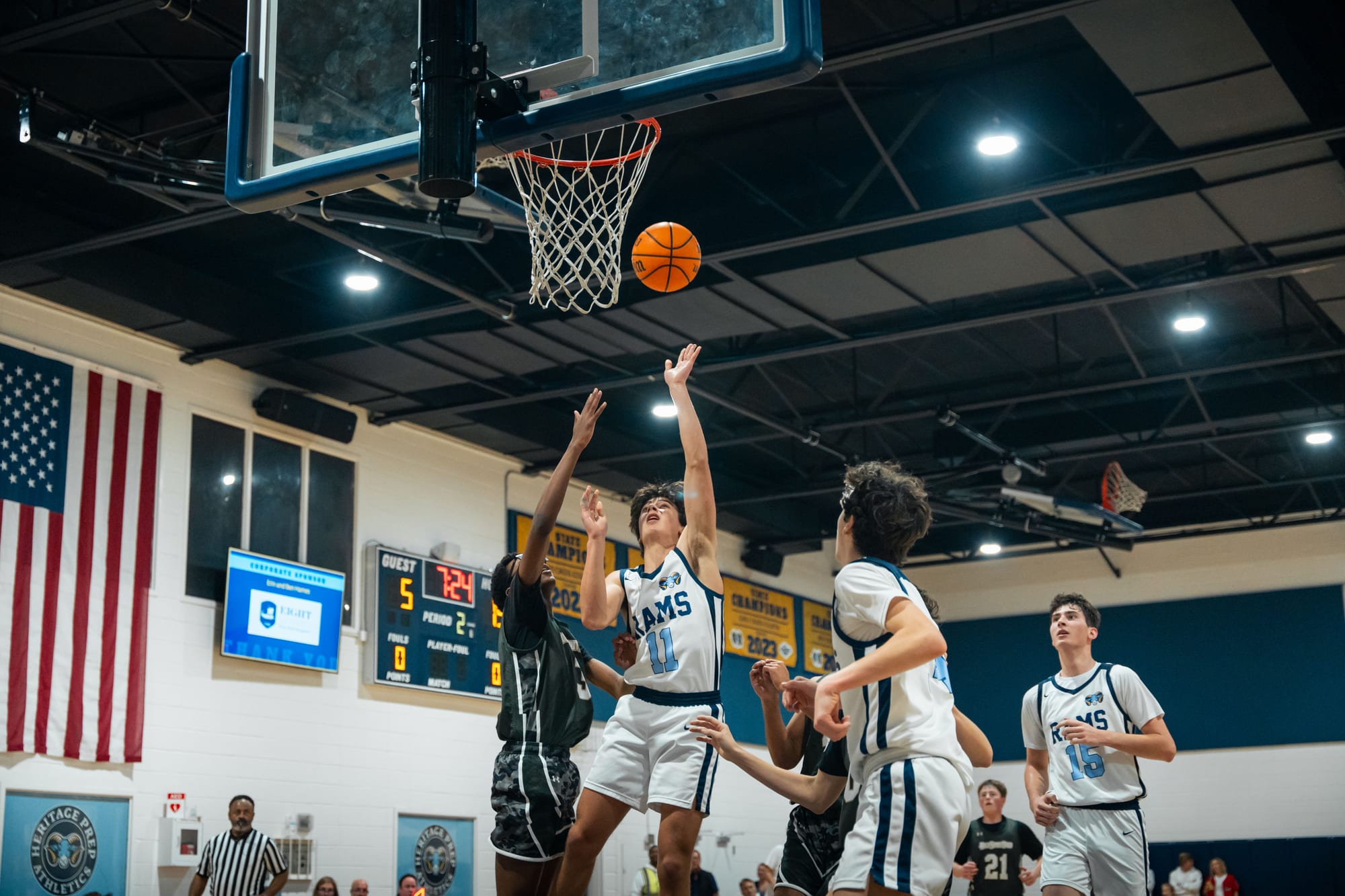 High school basketball game