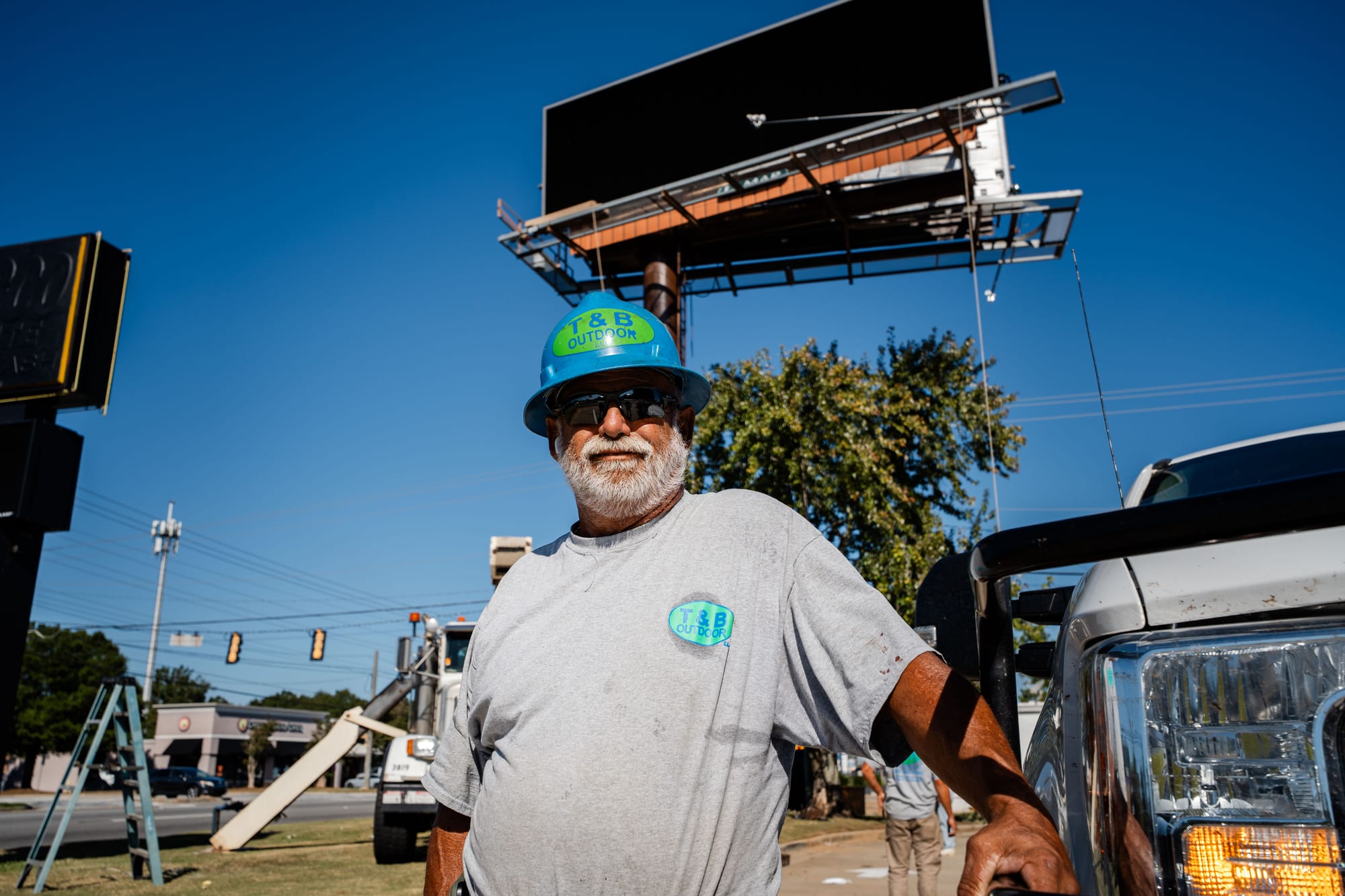 Billboard technician portrait