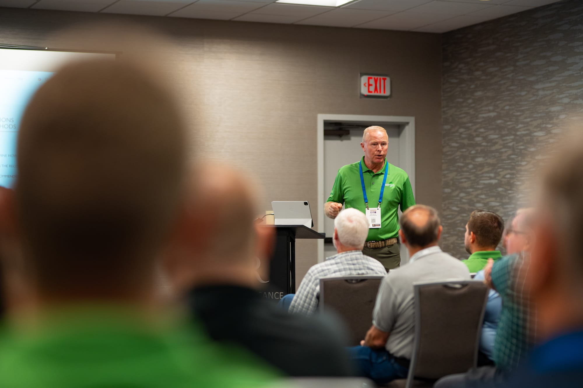 Speaker at a business conference