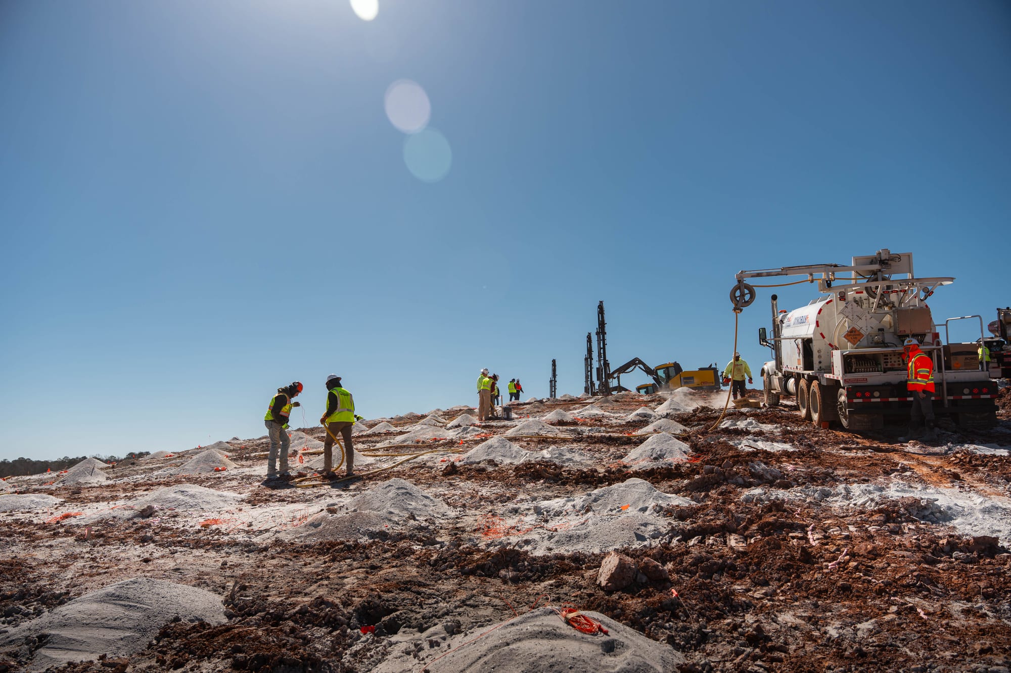 Blasting and drilling operation
