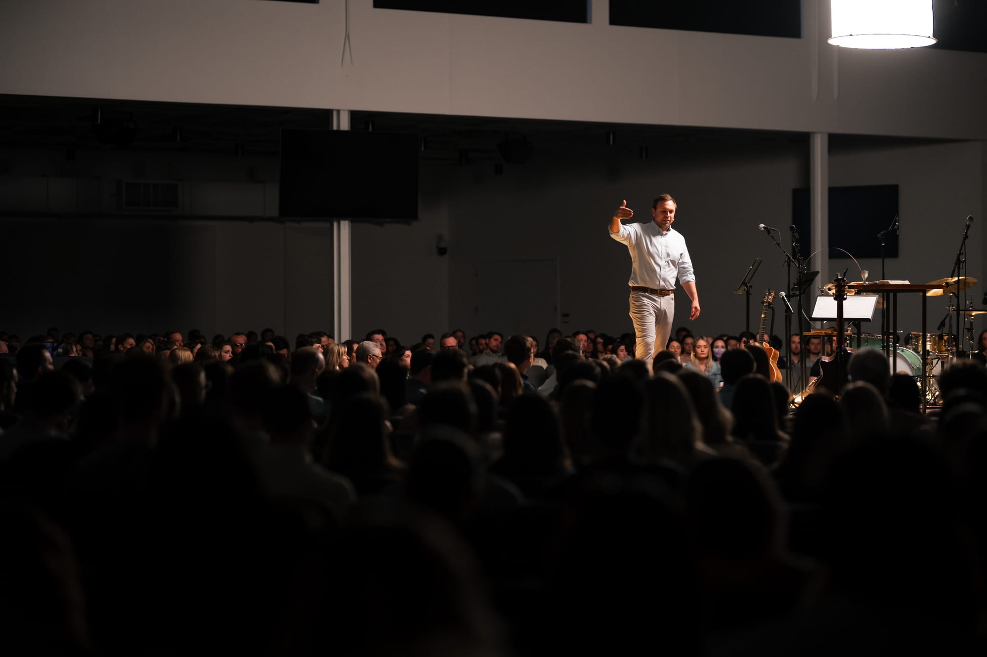 Speaker walking on stage
