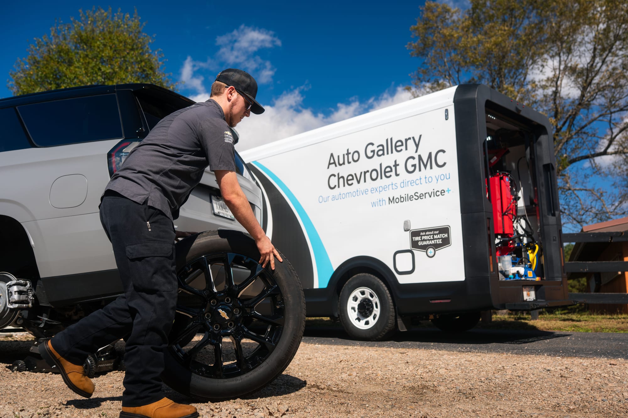 Mobile tire service technician