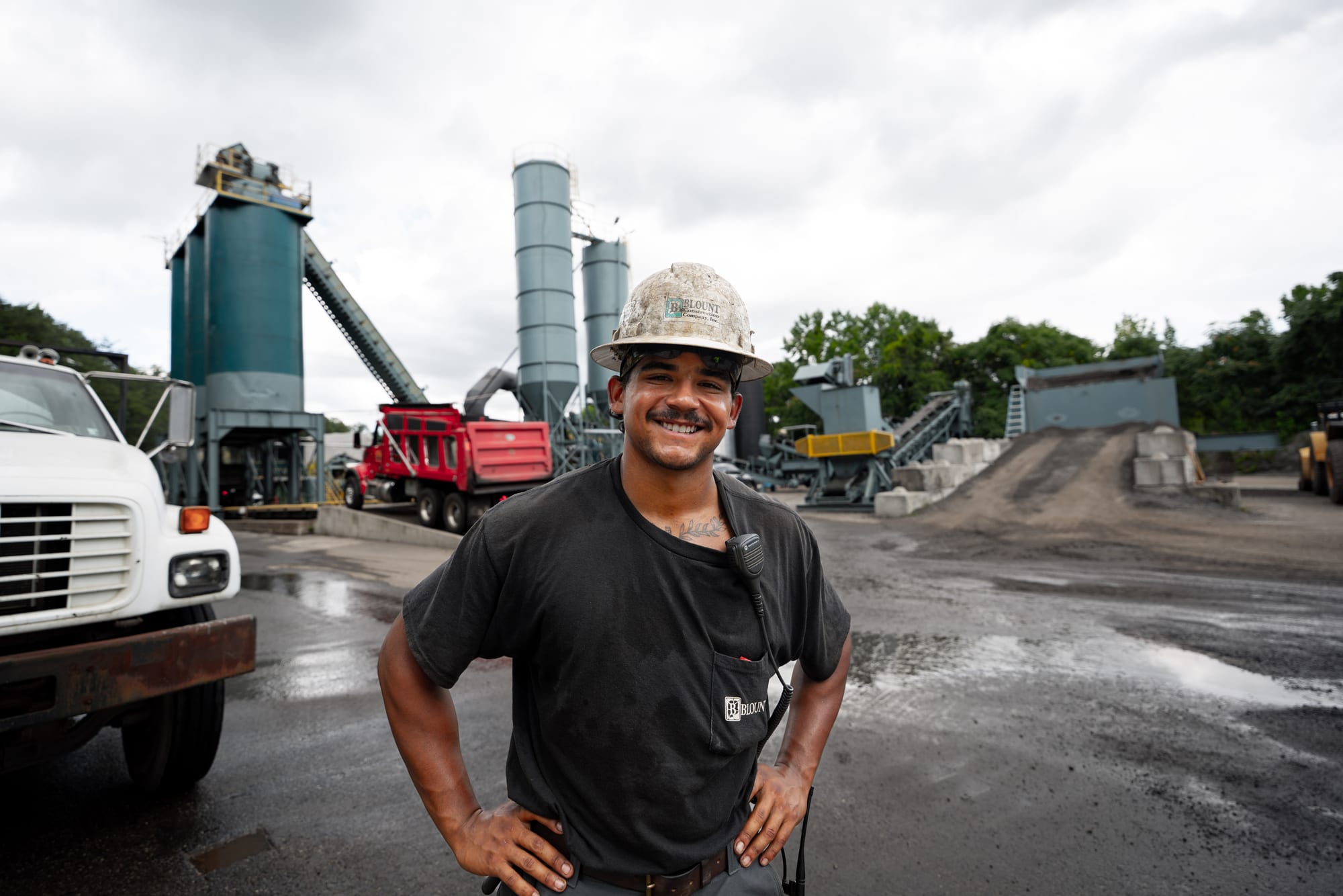 Construction worker portrait at plant