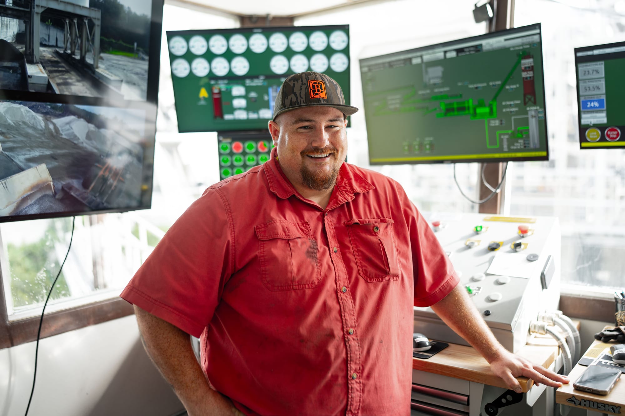 Plant control room worker portrait