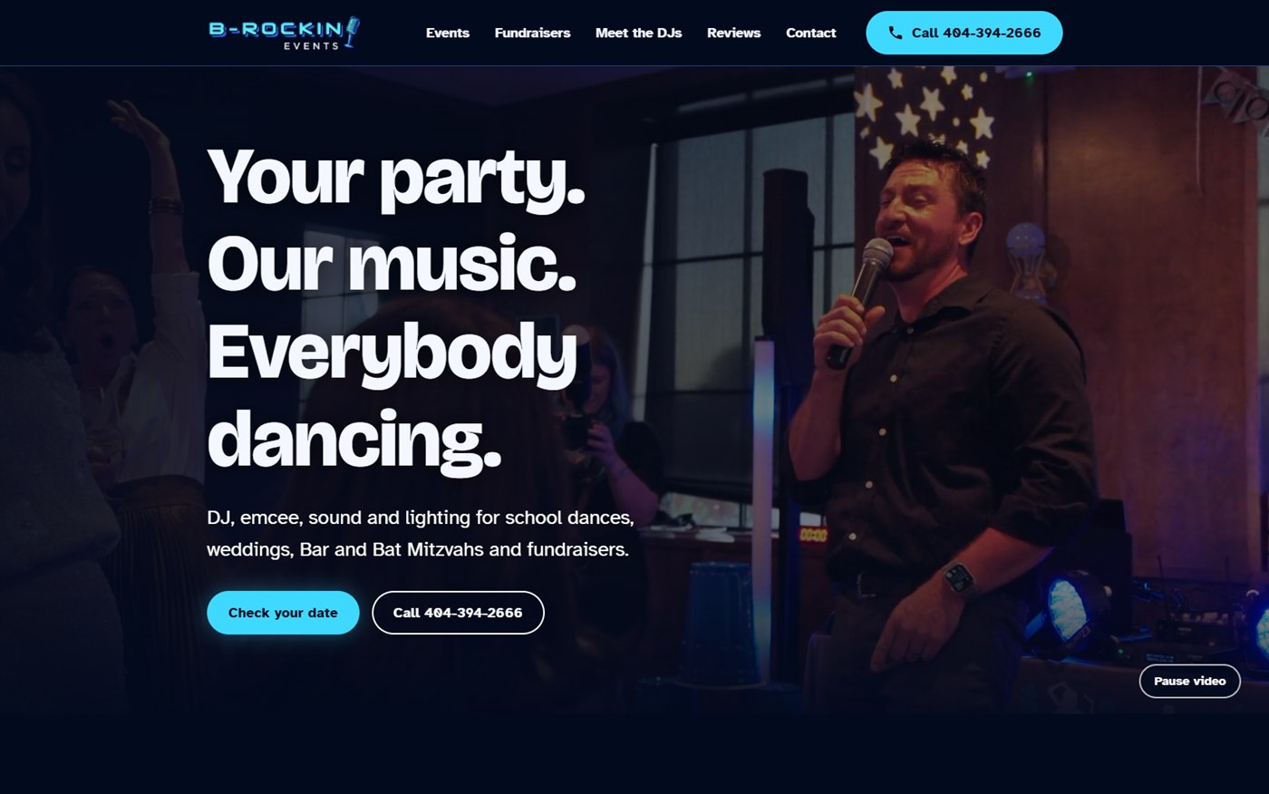 Website designed for B-Rockin Events